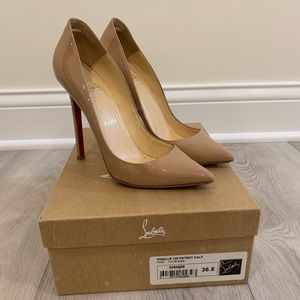 Christian Louboutin Pigalle 120 Patent Nude 36.5